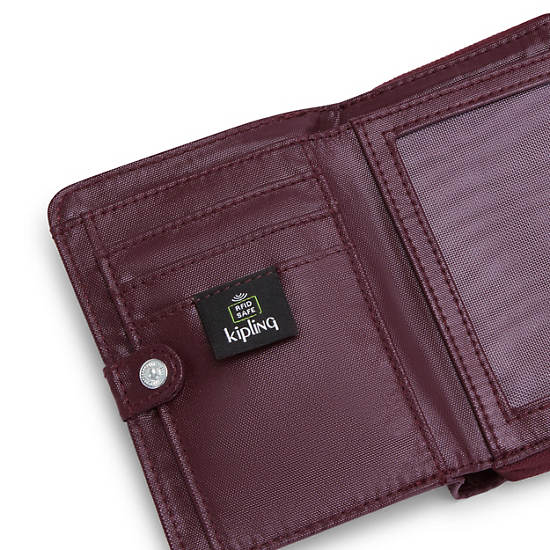 Kipling Money Love Metallic Small Wallet Cüzdan Bordo | TR 1009EB